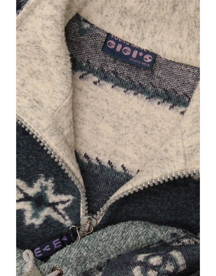 Gigi's Herre Zip Neck Jumper Sweater 2XL Flerfarvet Fair Isle