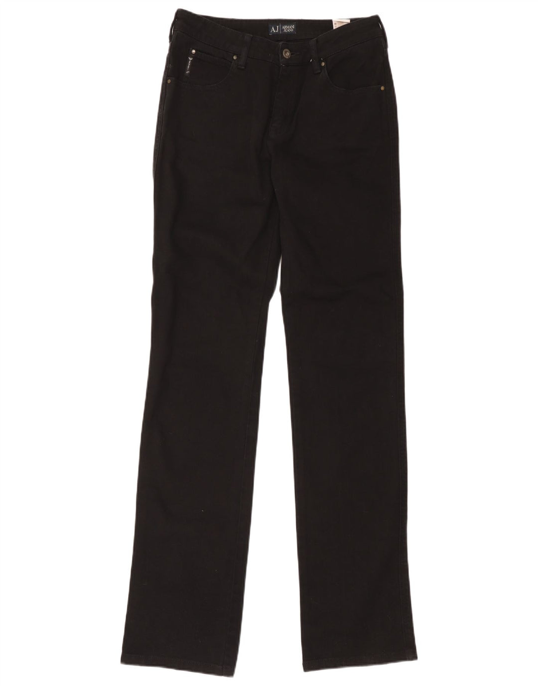Armani Dame Straight Jeans W29 L33 Sort Bomuld
