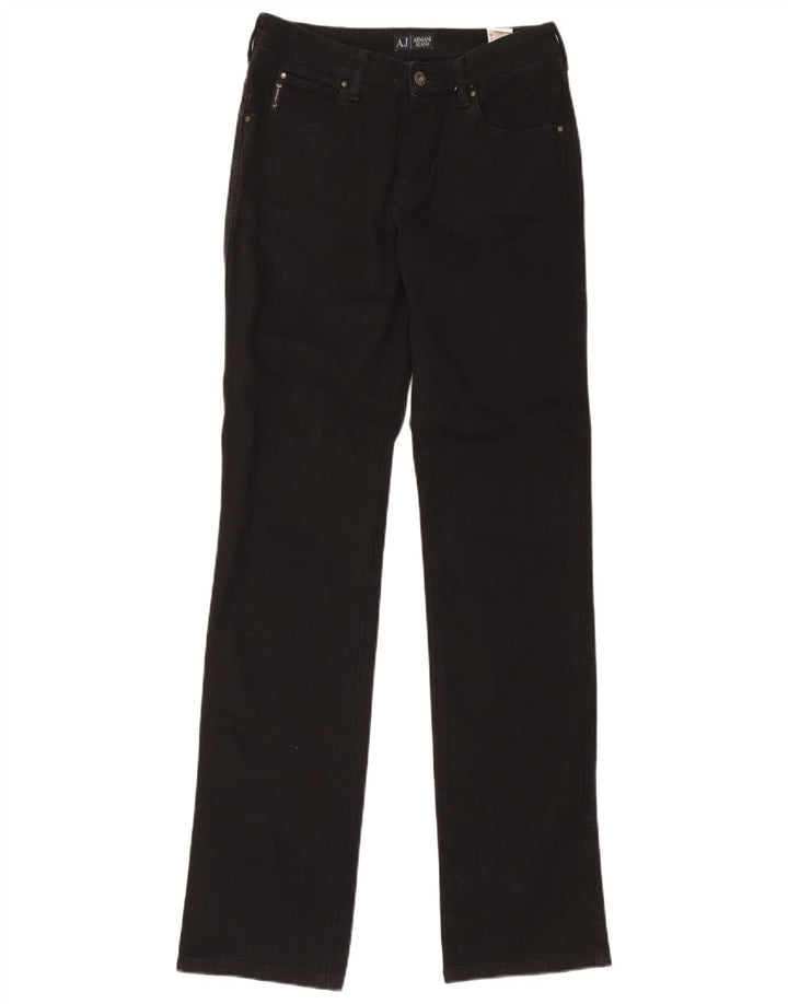 Armani Dame Straight Jeans W29 L33 Sort Bomuld