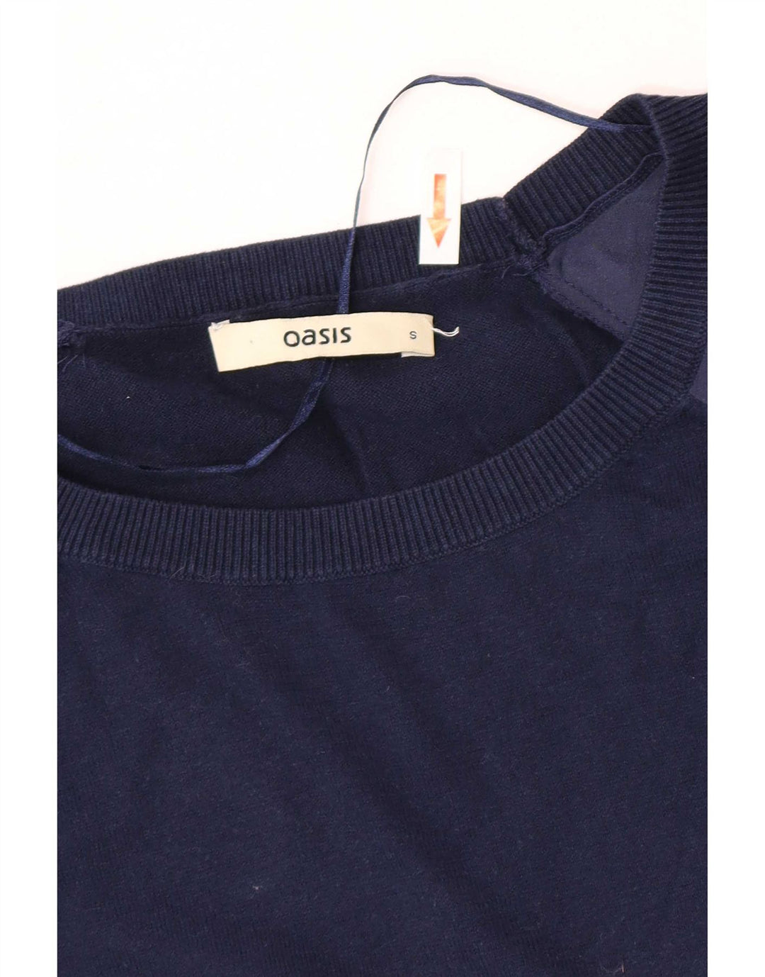 Oasis Dame sweater med rund hals DK 10 Small Navy Blue Colourblock