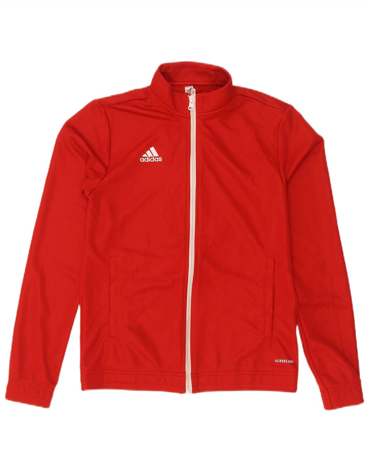 Adidas Aeroready træningsdragt topjakke UK 8/10 Lille rød polyester
