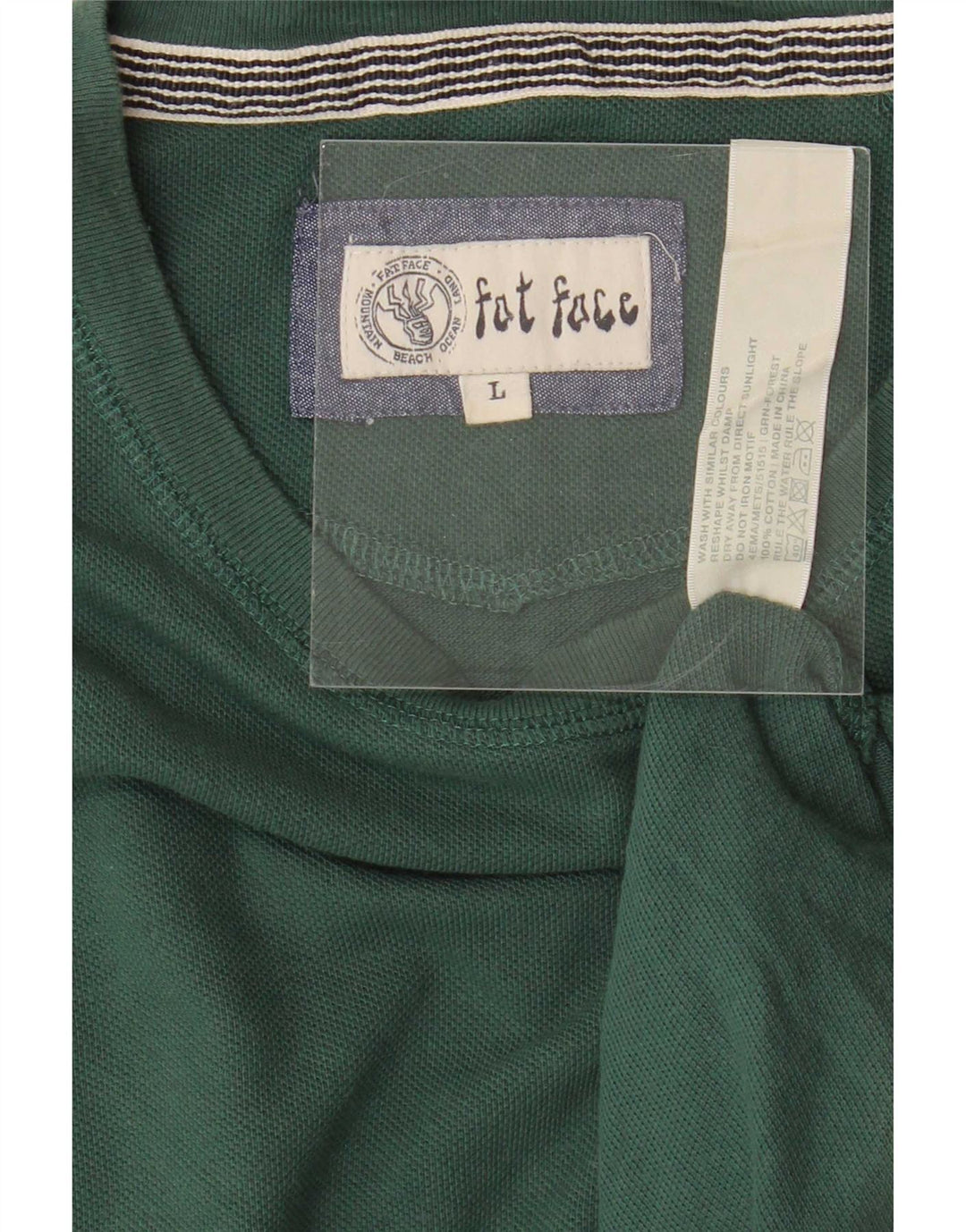 Fat Face Herre T-Shirt Top Stor Grøn Bomuld