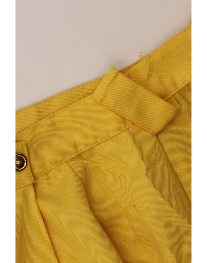 VINTAGE Womens High Waist Wrap Skirt IT 46 Large W28  Yellow Polyester Vintage Vintage and Second-Hand Vintage from Messina Hembry 