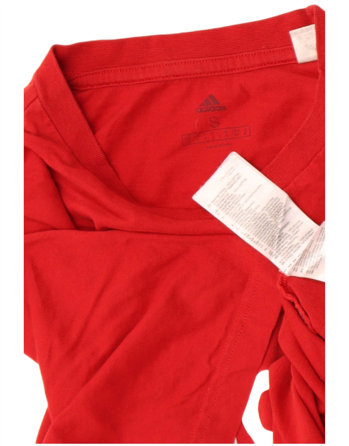 Adidas Grafisk T-shirt top til mænd, lille rød bomuld