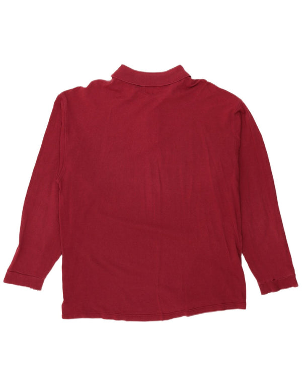 Invicta Langærmet Polo Shirt til mænd 2XL Bourgogne bomuld