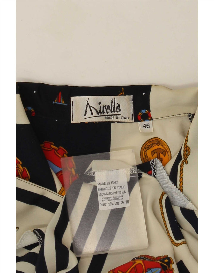 Mirella Dame Skjorte Bluse IT 46 Stor Flerfarvet Patchwork Nautical