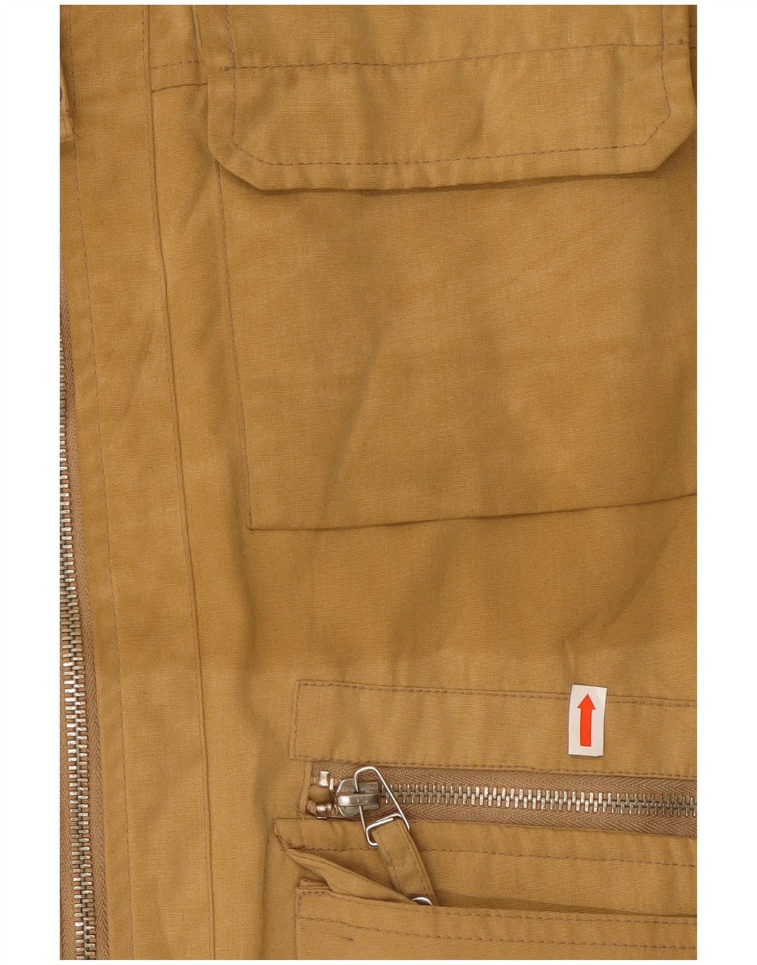 SEVEN 7 Mens Utility Gilet UK 40 Large Beige Cotton