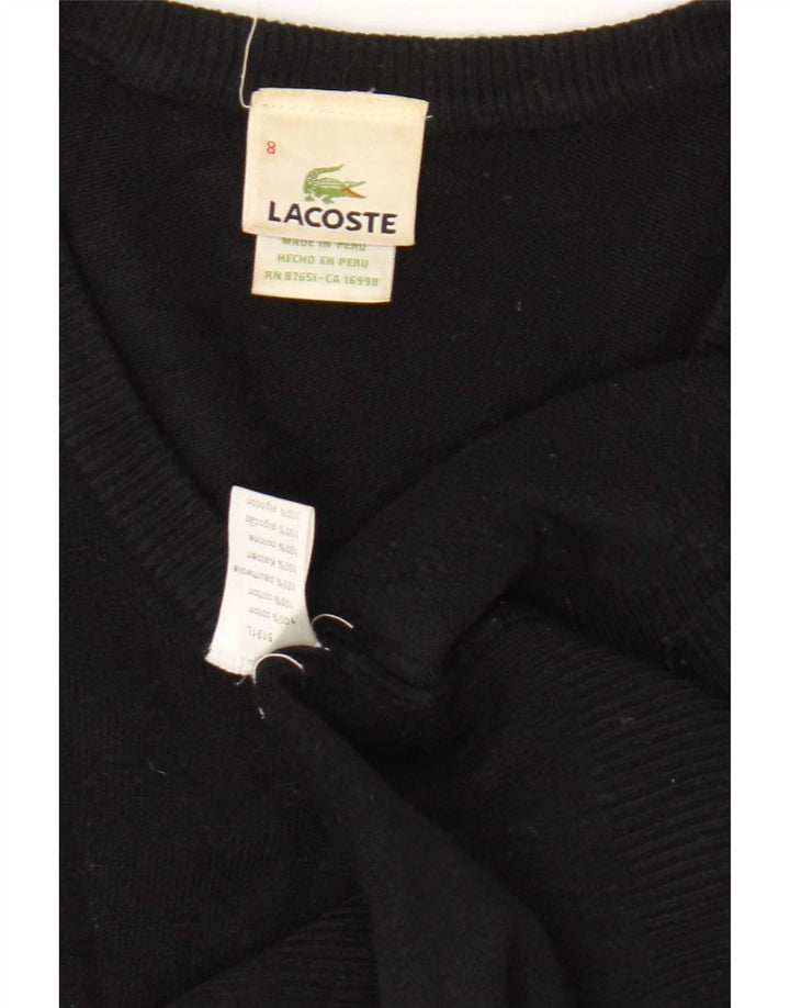 Lacoste Herre V-hals sweater Str. 8 3XL Sort Bomuld