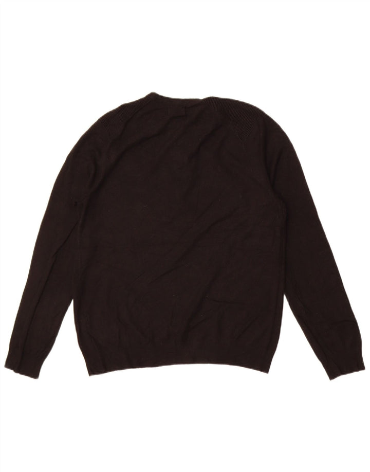 Zara Herre sweater med rund hals, lille sort
