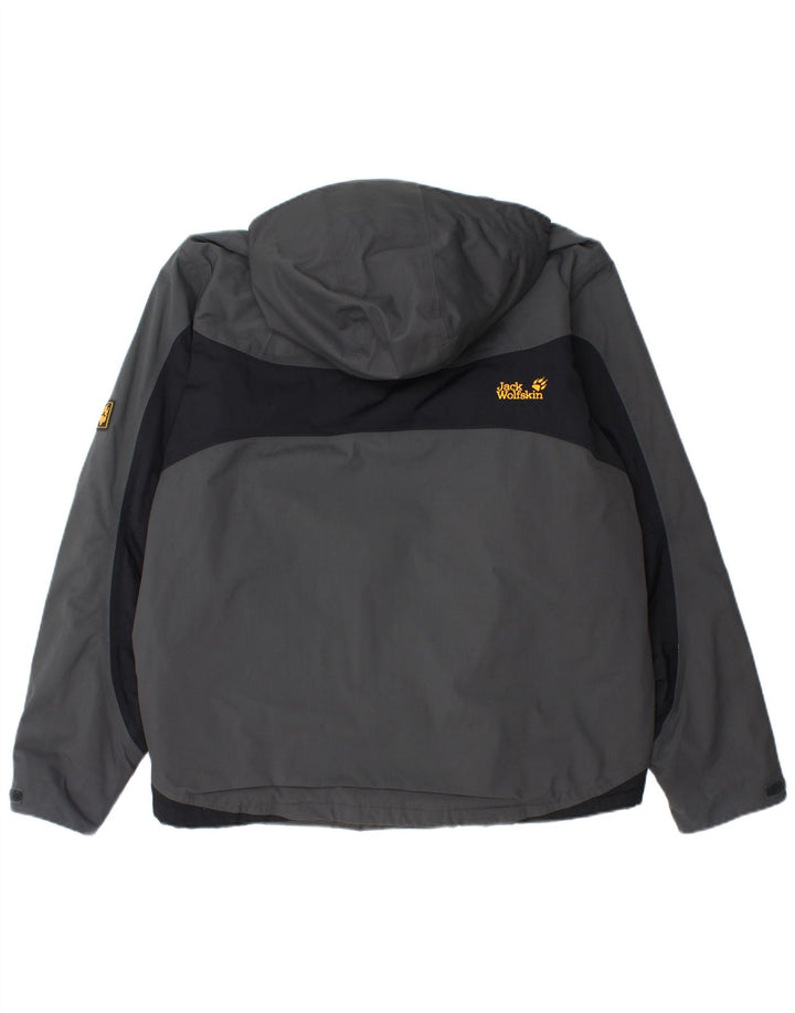Jack Wolfskin Herre Windbreaker Jacket UK 40/42 Large Grey Colourblock