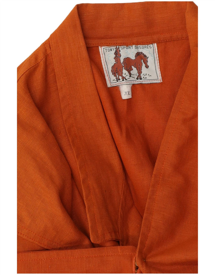 Vintage dame 1-knaps blazerjakke UK 18 XL Orange