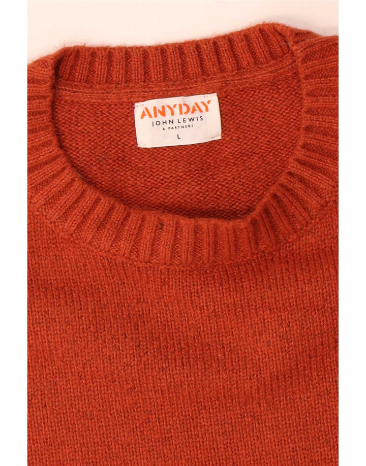 John Lewis Herre sweater med rund hals, stor orange bomuld