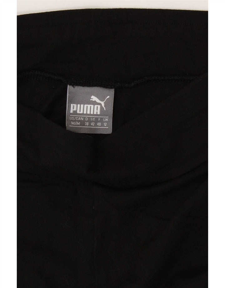 Puma Grafiske Leggings til kvinder UK 12 Medium Sort Bomuld