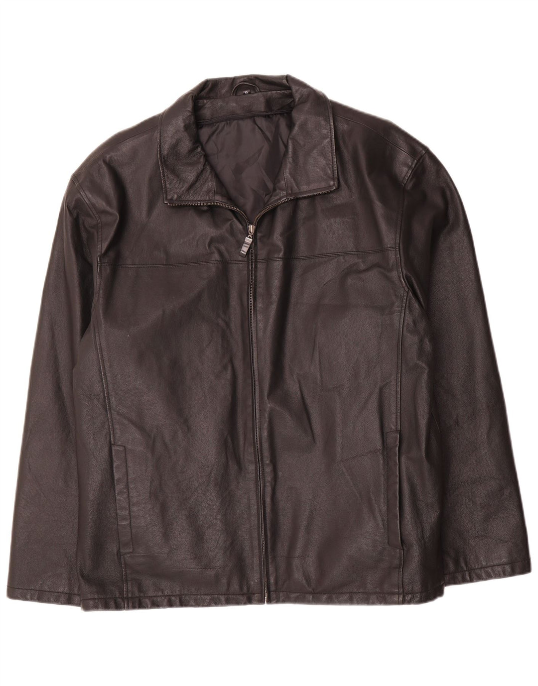 Angelo Litrico Herre Læderjakke UK 42 XL Sort