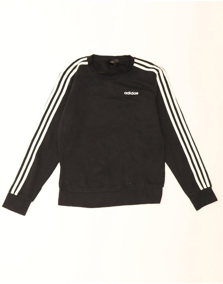 Adidas Dame Sweatshirt Jumper UK 8/10 Small Black Bomuld