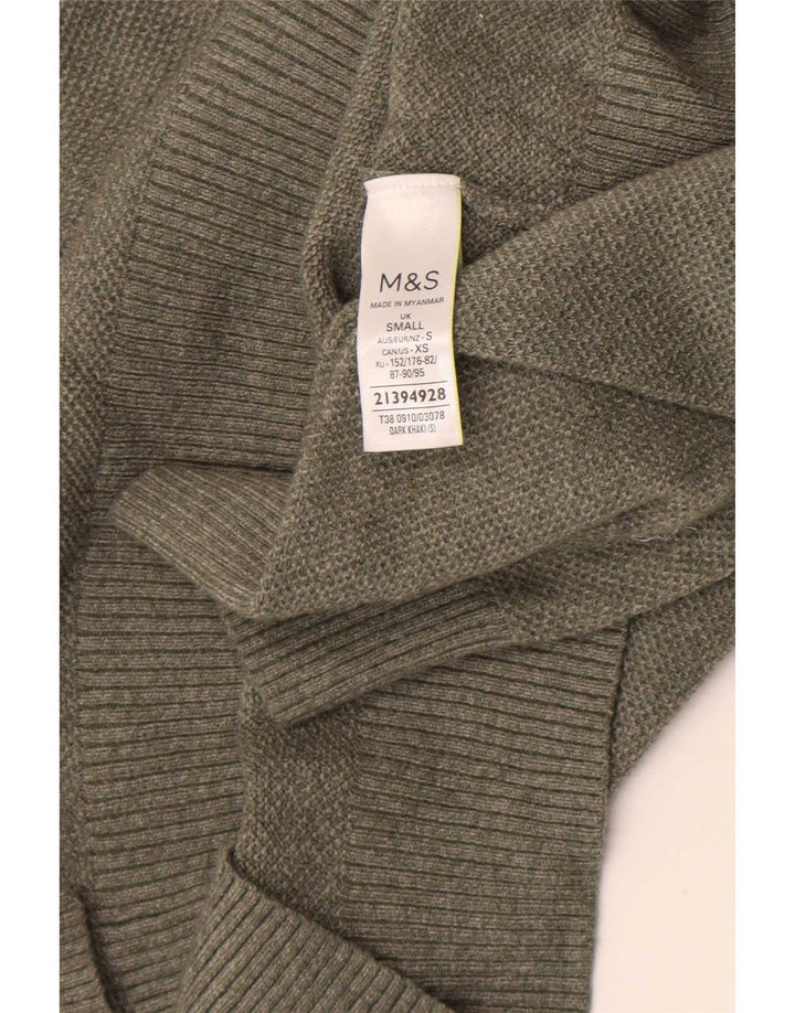 Marks & Spencer Dame Turtle Neck Jumper Sweater UK 10 Small Khaki
