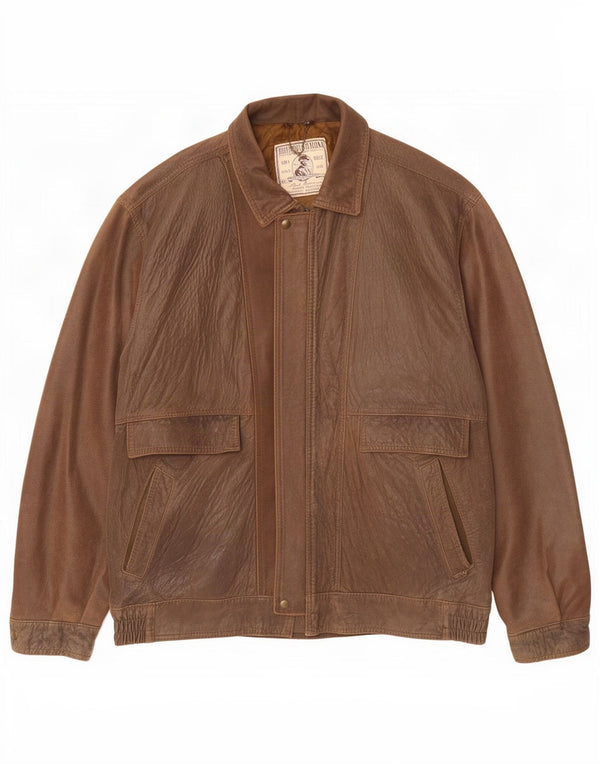 Pelletteria Herre Læderjakke UK 42 XL Brun