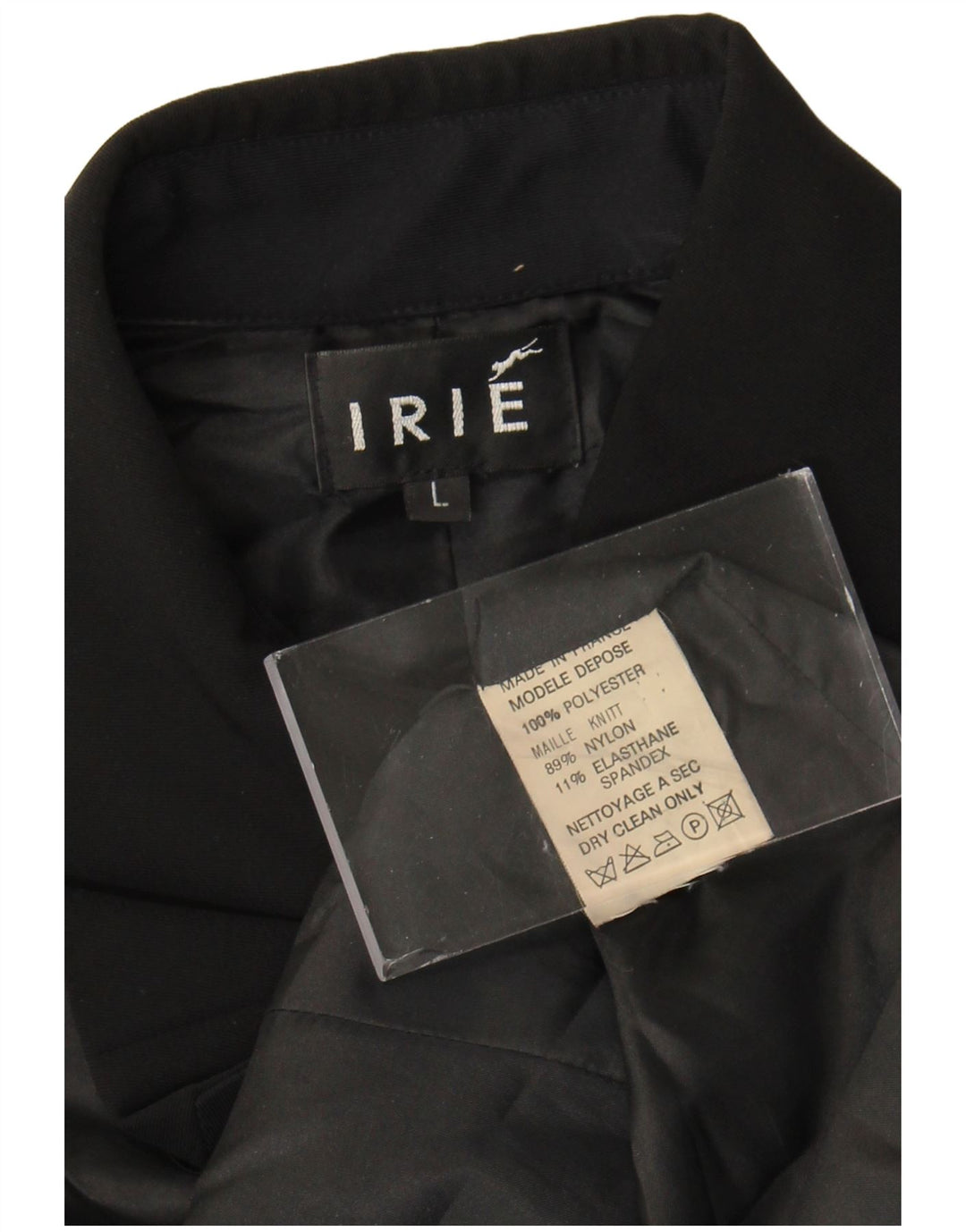 Vintage dame 6-knaps blazerjakke UK 14 Stor sort polyester