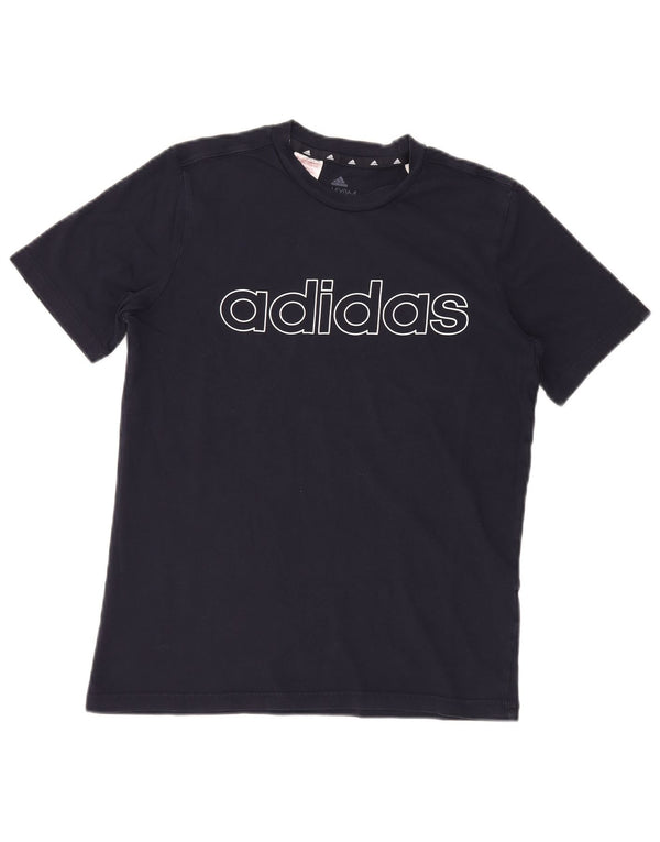 ADIDAS Grafisk T-shirt til drenge 13-14 år marineblå bomuld