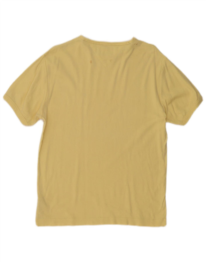 Tommy Hilfiger Herre T-Shirt Top Medium Gul Bomuld