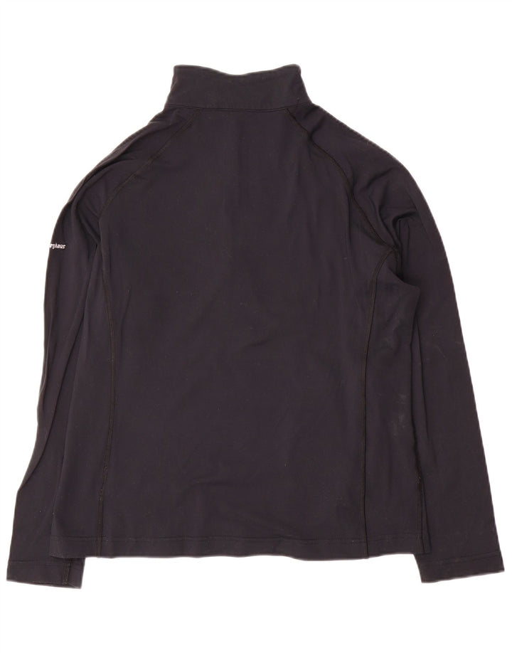 Berghaus Womens Zip Neck Pullover Træningsdragt Top UK 14 Large Navy Blue Nylon