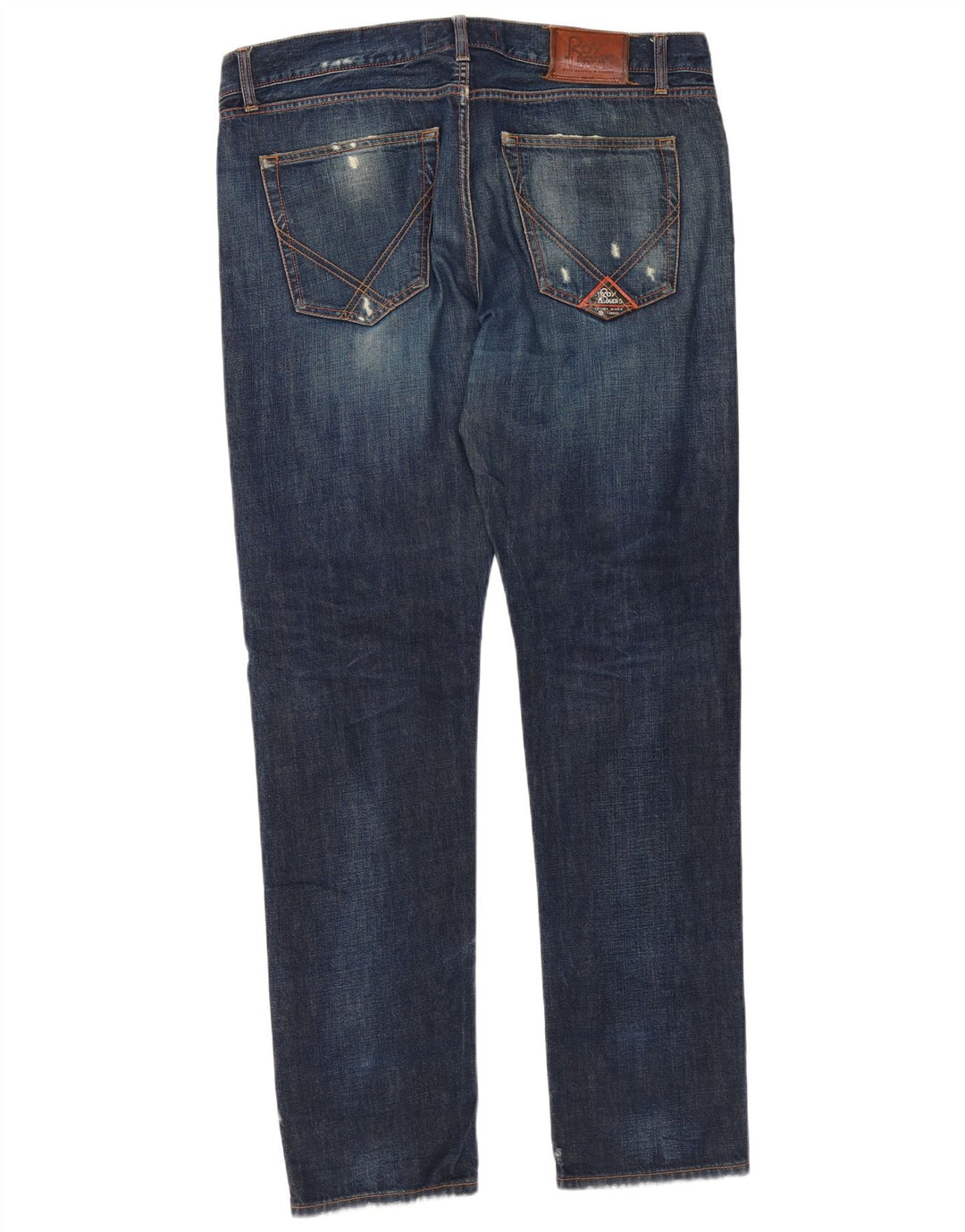 Roy Rogers Herre Distressed Slim Jeans W38 L34 Blå Bomuld
