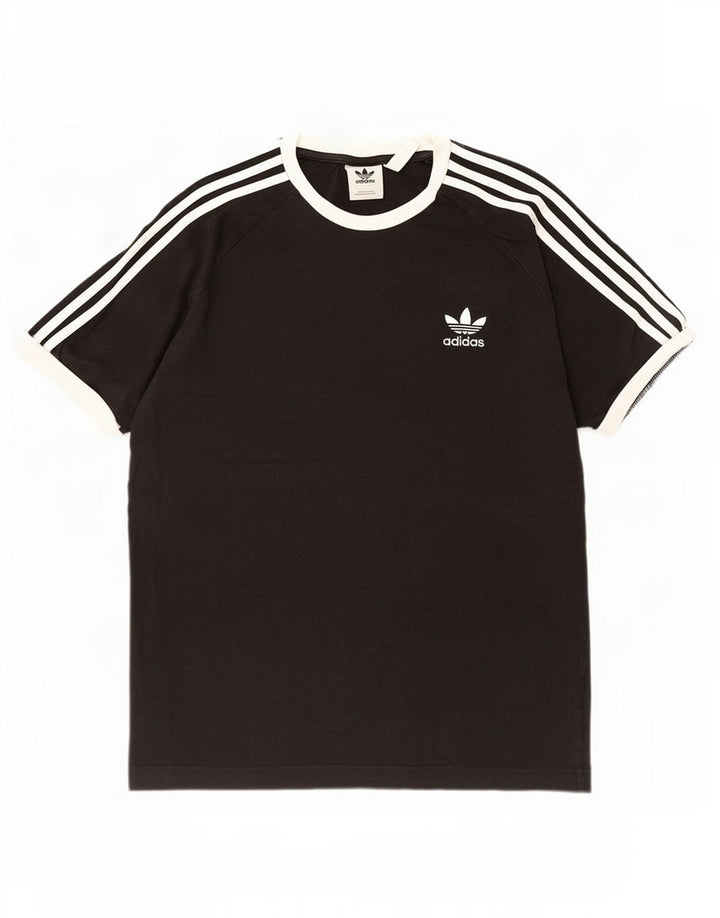 Adidas Herre T-Shirt Top Stor Sort Bomuld