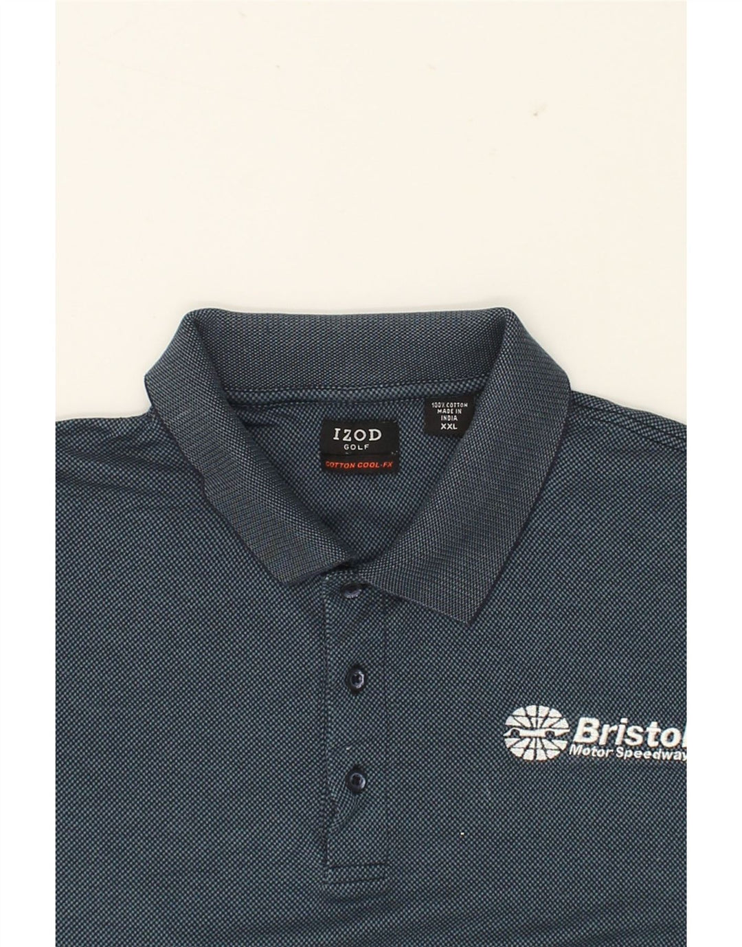 IZOD Mens Polo Shirt 2XL Navy Blue Cotton Vintage Izod and Second-Hand Izod from Messina Hembry 