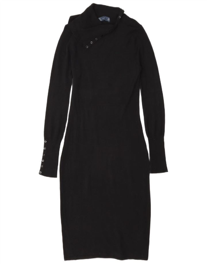 Zara Womens Bodycon Dress UK 14 Medium Black Rayon