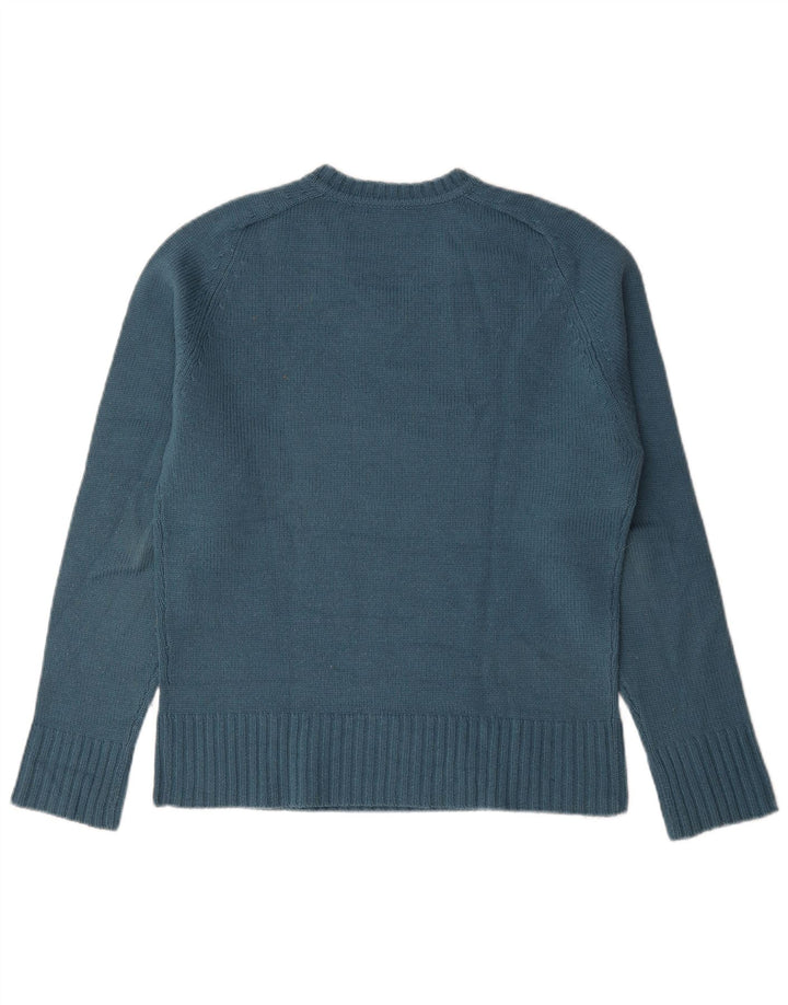 Zara Herre V-hals sweater Stor Blå Akryl
