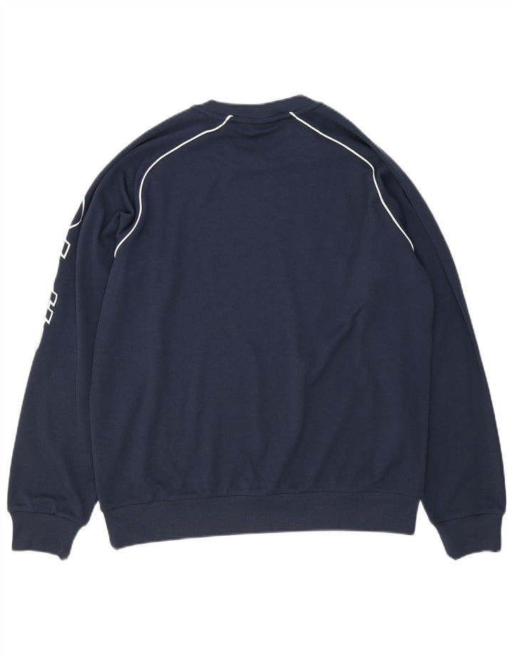 Lotto Herre Foligno Calcio Graphic Sweatshirt Jumper Large Navy Blue