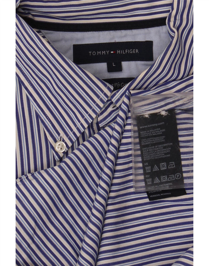 Tommy Hilfiger Herreskjorte Stor blåstribet bomuld