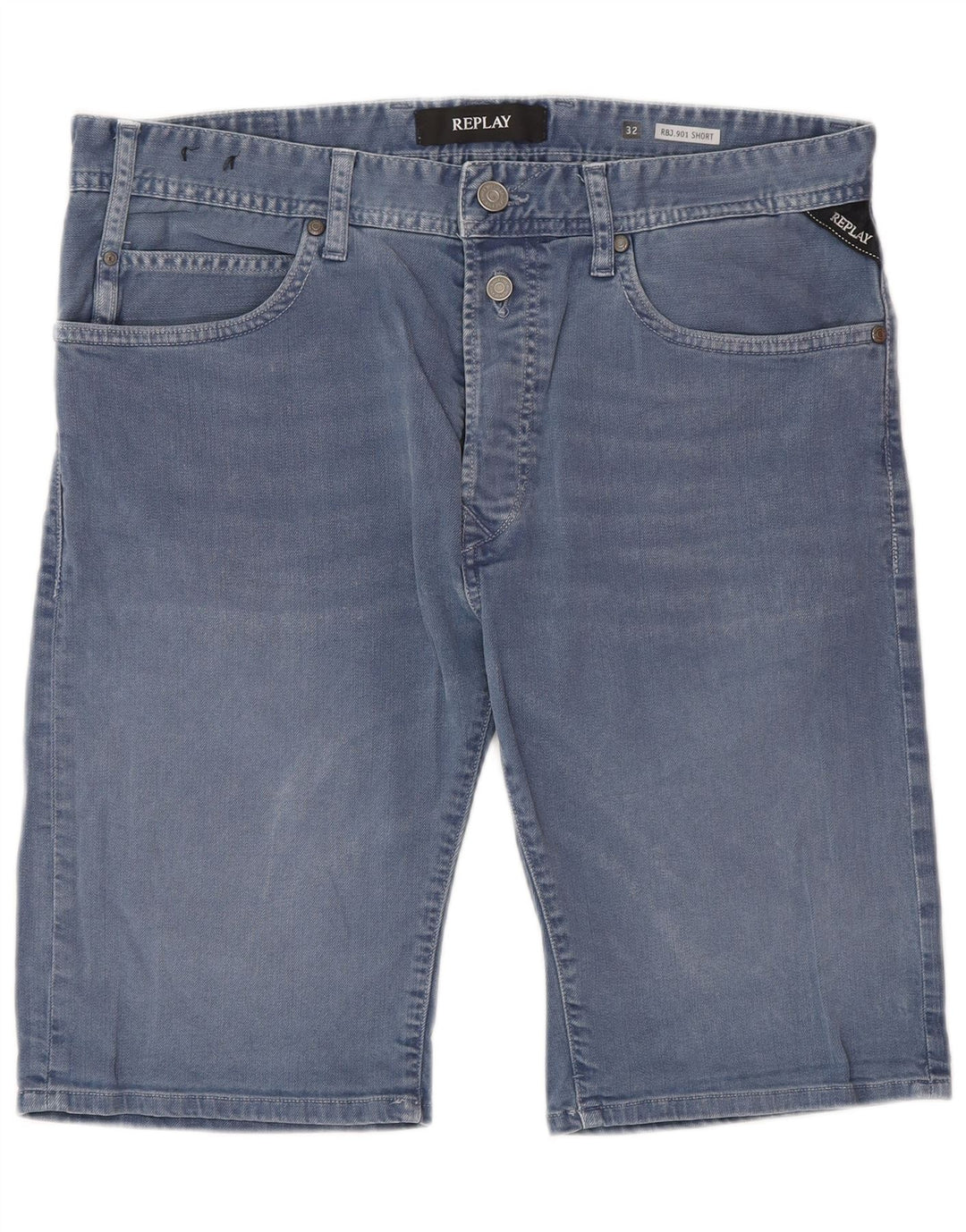 REPLAY Herre Denim Shorts W32 Medium Blue Cotton