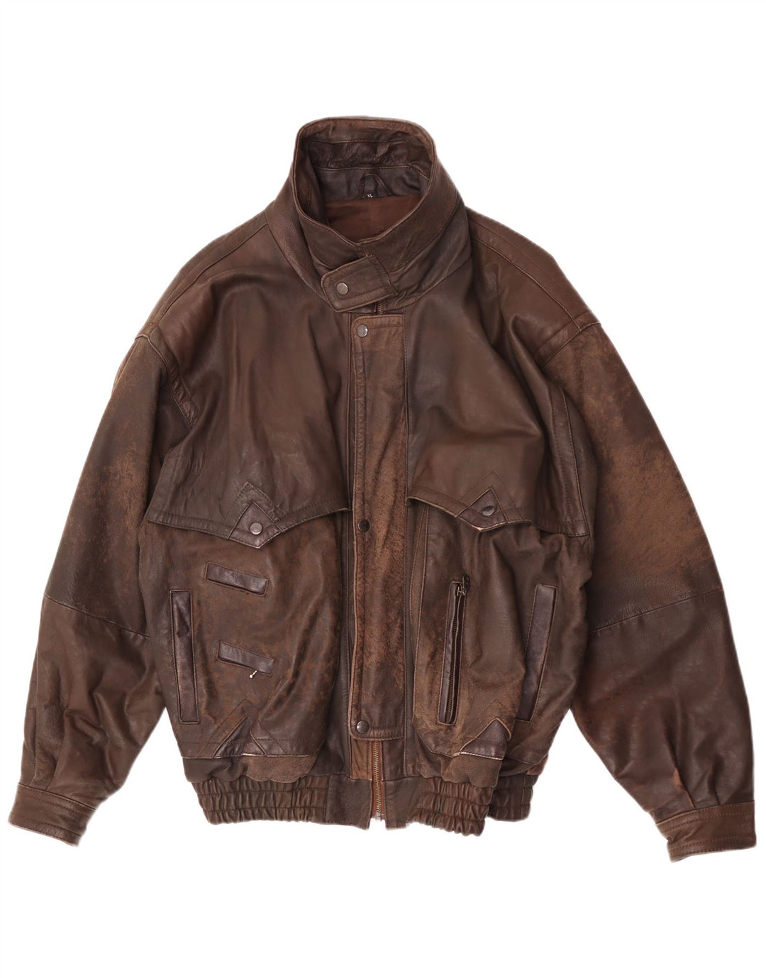 Vintage herre læderjakke UK 42 XL Brun
