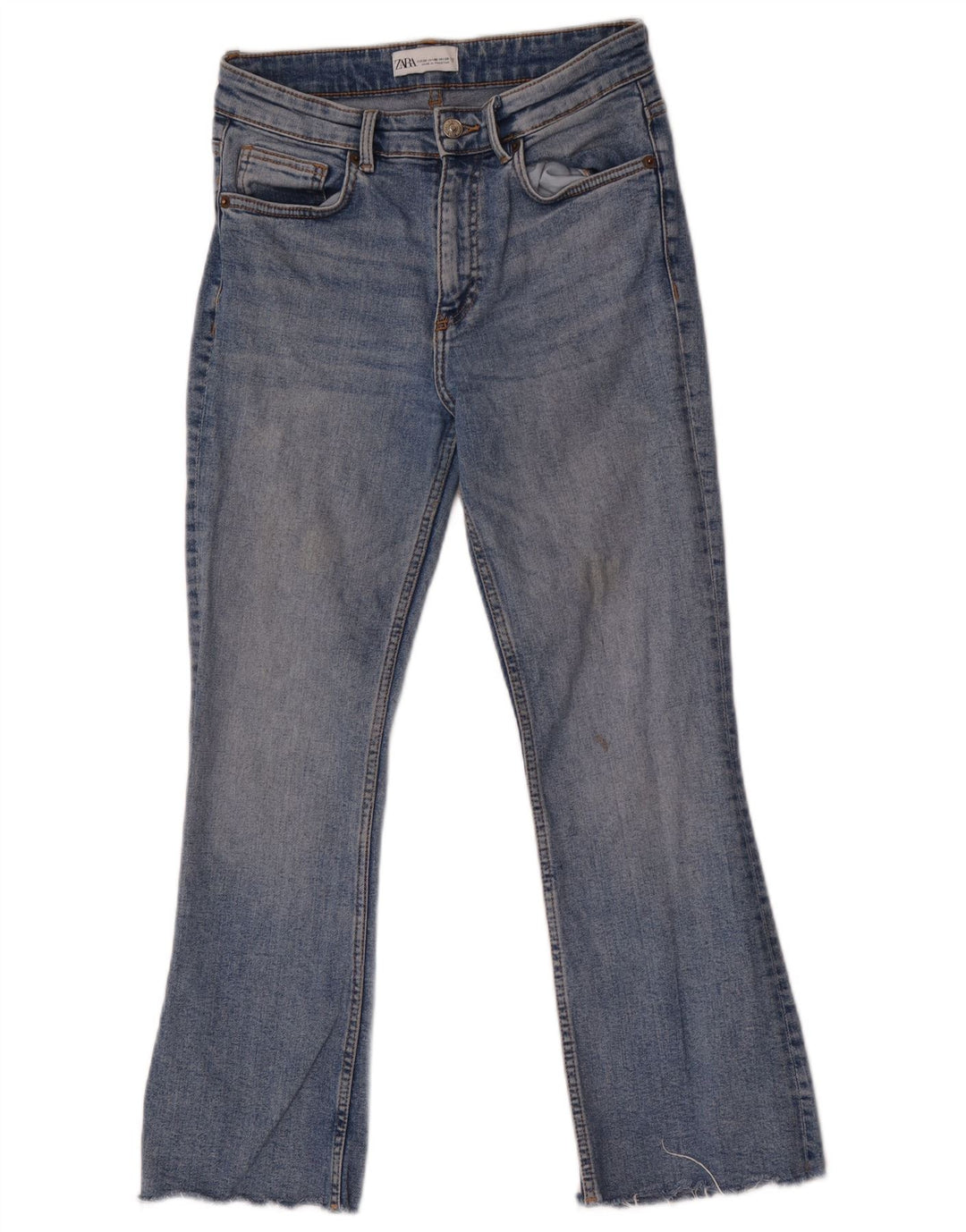 Zara Dame Bootcut Jeans EU 38 Small W28 L26 Blå Bomuld
