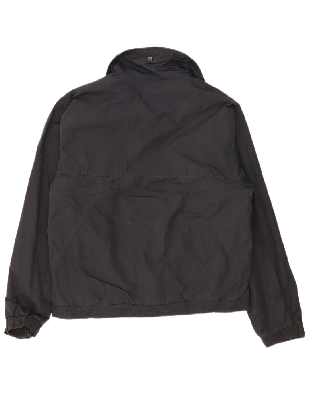 Eddie Bauer Herre Windbreaker Jacket UK 36 Small Black Nylon