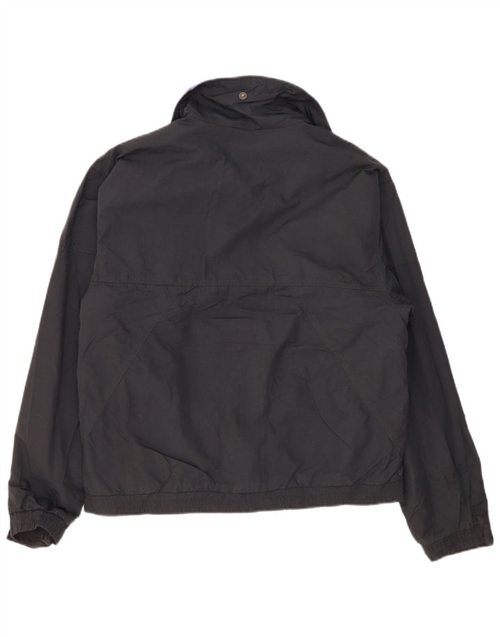 Eddie Bauer Herre Windbreaker Jacket UK 36 Small Black Nylon