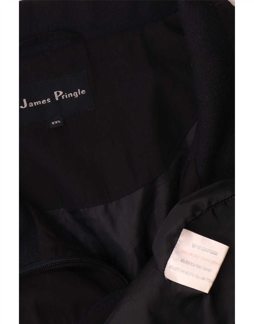 James Pringle Herre Bomber Jacket UK 44 2XL Navy Blue Cotton