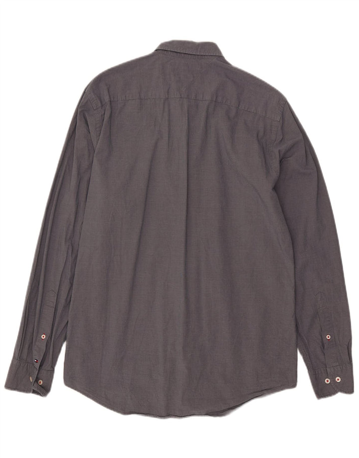 Tommy Hilfiger Herre Regular Fit skjorte Medium Grå Bomuld