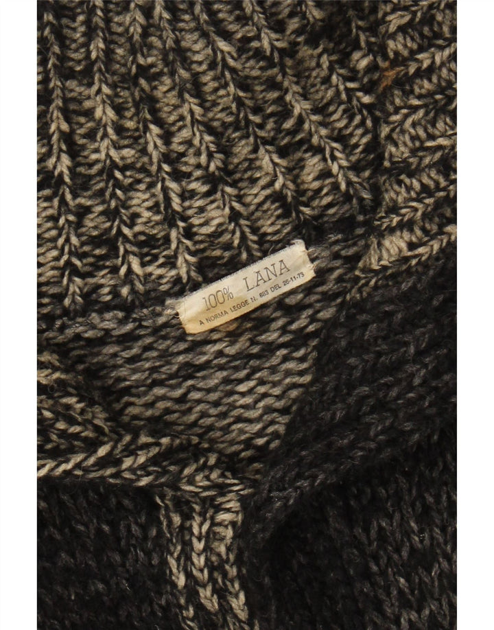 Vintage Herre Medium Sort Flecked Uld