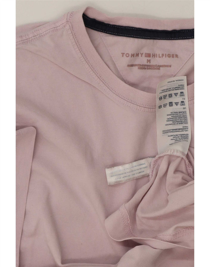 Tommy Hilfiger Herre T-Shirt Top Medium Pink Bomuld