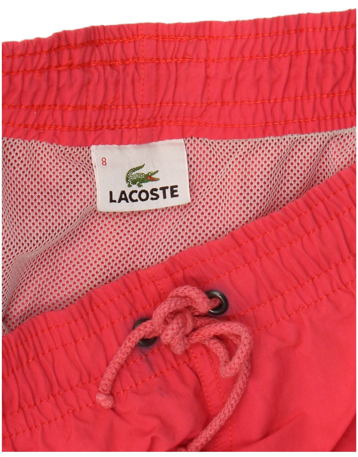 Lacoste Badeshorts til mænd str. 8 3XL Rød polyamid