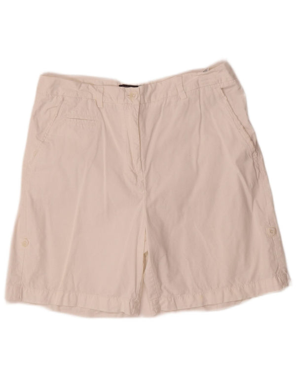 Marks & Spencer Chino Shorts til kvinder UK 12 Medium W30 Off White Bomuld