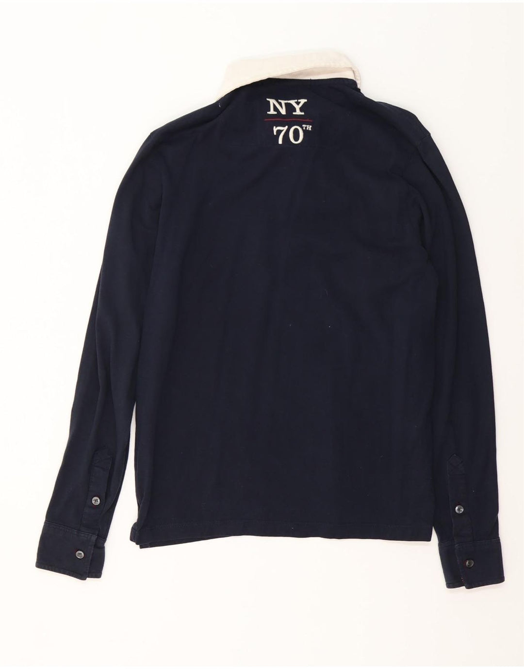NORTH SAILS Langærmet Rugby Polo Shirt til mænd Stor Navy Blue Colourblock