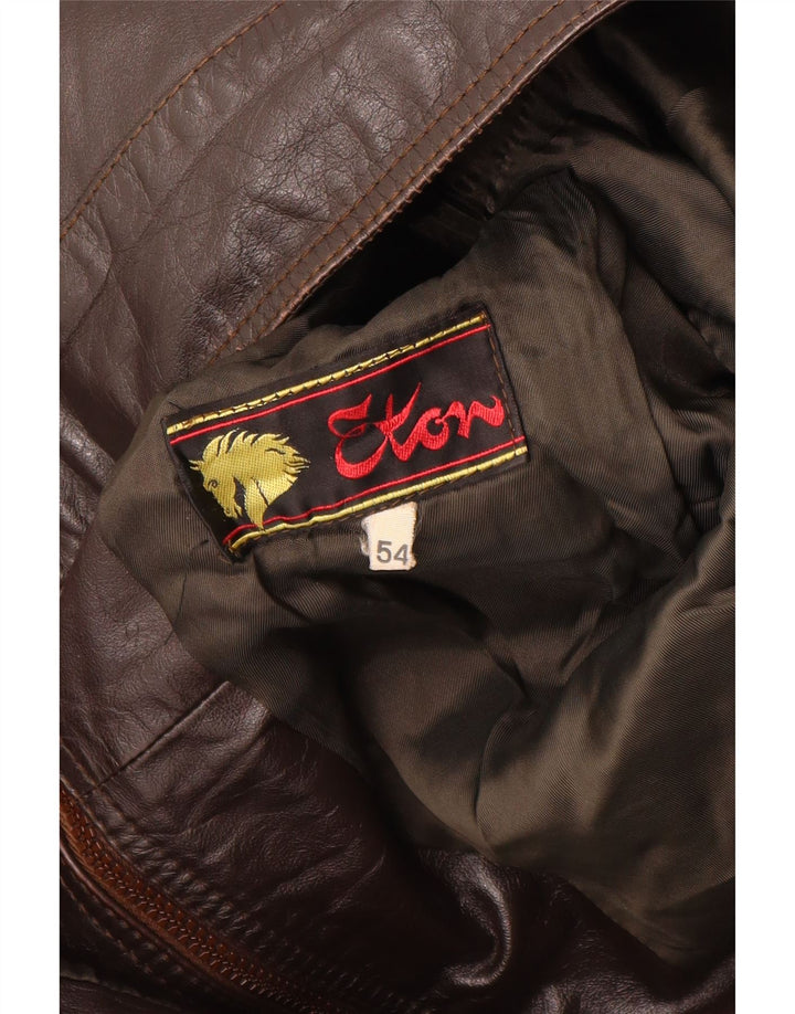 Eton Dame Læderjakke UK 12 Medium Brun Læder
