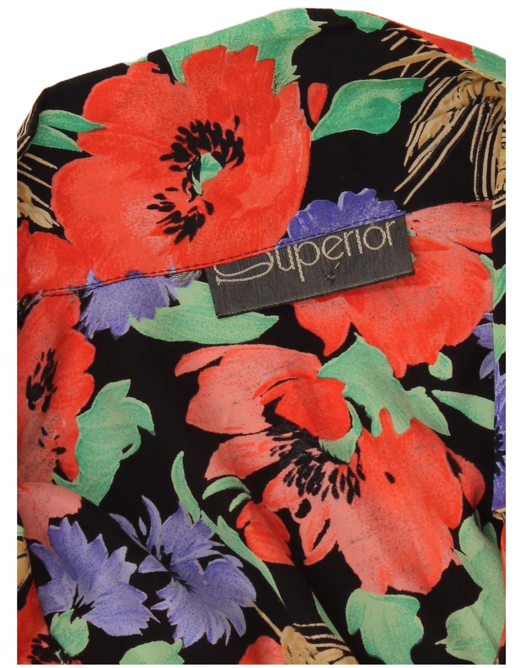 Superior Kvinders Kortærmede Skjortekjole UK 12 Medium Multicolored Floral