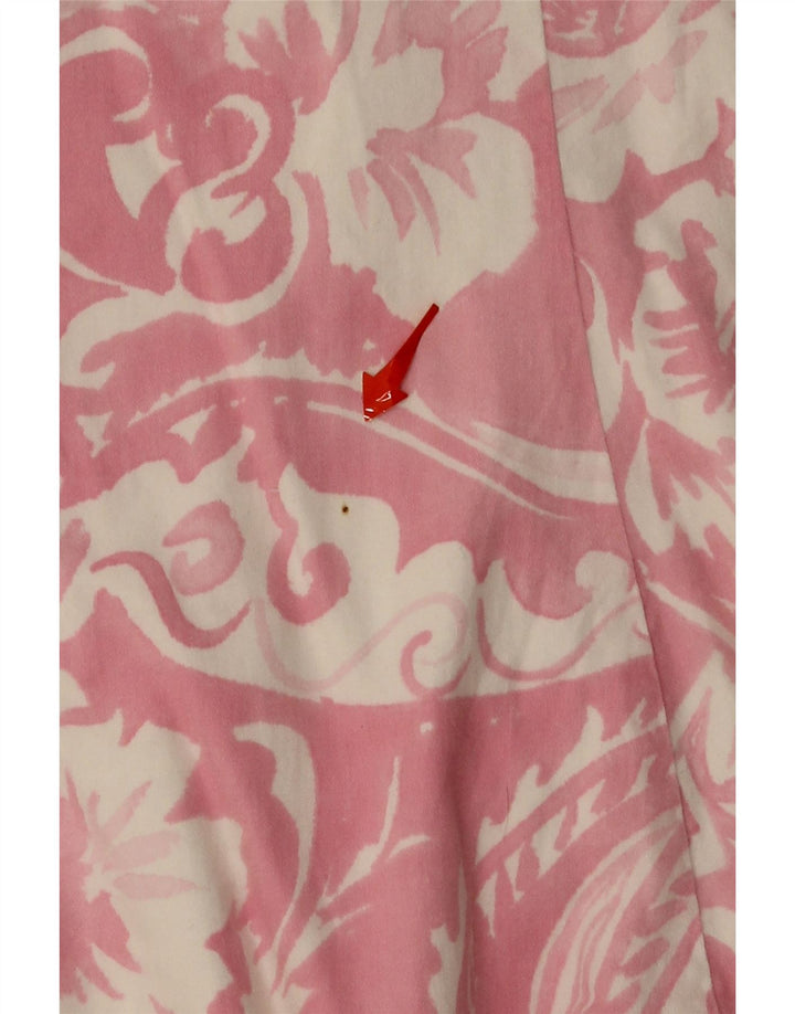 CHAPS Womens A-Line Skirt US 8 Medium W32  Pink Paisley Cotton Vintage Chaps and Second-Hand Chaps from Messina Hembry 