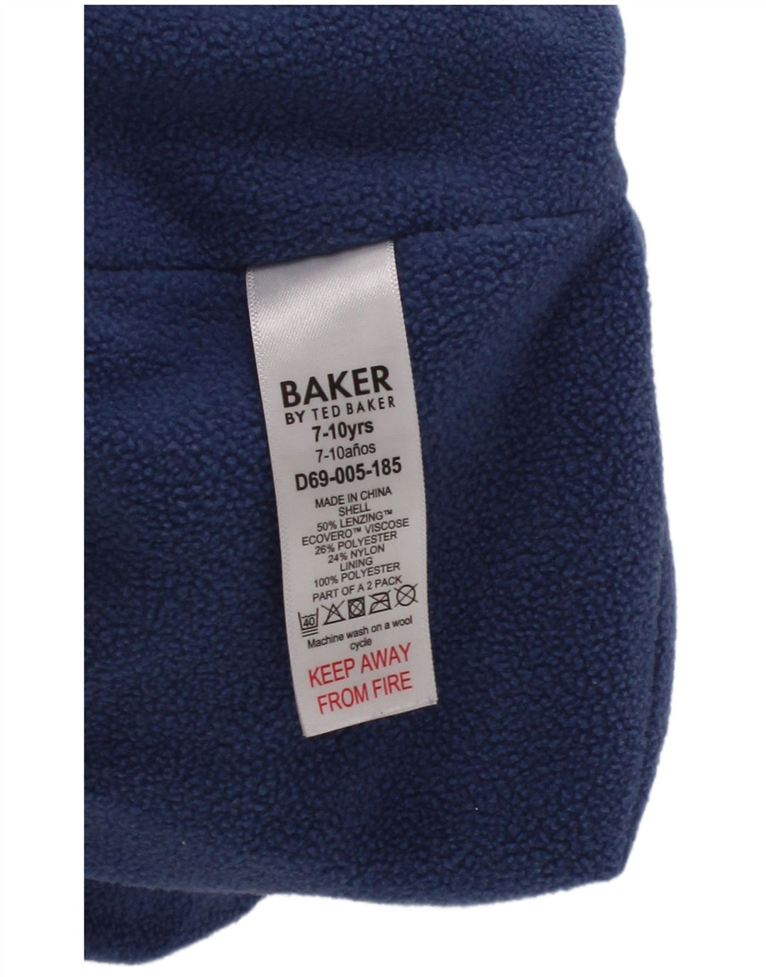 Ted Baker Boys Knit Beanie Hat 9-10 Years Blue Viscose