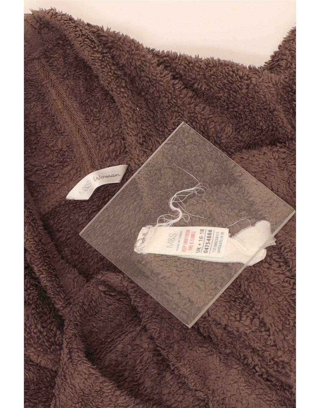 Marks & Spencer Fleecetrøje til kvinder UK 16/18 Stor brun polyester