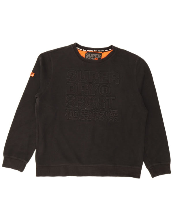 Superdry grafisk sweatshirt til mænd 3XL sort bomuld